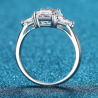 3 Carat Moissanite Ring Valentina - Rhodium-Plated Shine Women's Ring Velanci
