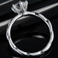 Ring Valentina - 1 Carat Moissanite, Sterling Silver Women's Ring Velanci