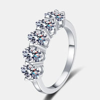 2.5 Carat Moissanite Ring Giulia - Five-Stone Arc Shine Women's Ring Velanci
