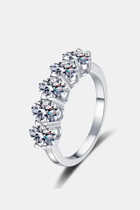 2.5 Carat Moissanite Ring Giulia - Five-Stone Arc Shine Women's Ring Velanci