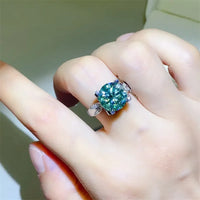 Ring Bianca - Bold 5 Carat Moissanite Sterling Silver Shine Women's Ring Velanci