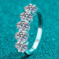 2.5 Carat Moissanite Ring Giulia - Five-Stone Arc Shine Women's Ring Velanci