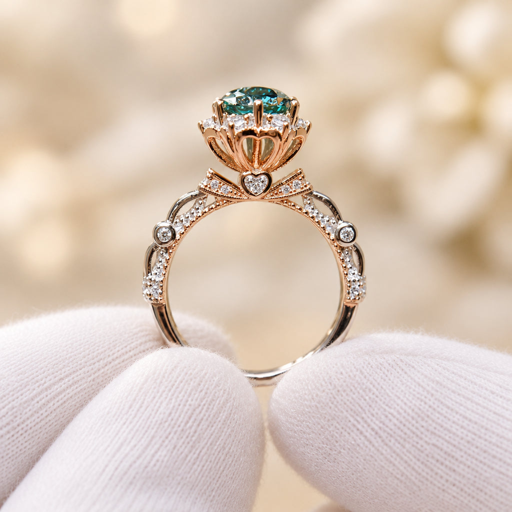 1 Carat Moissanite Ring Giovanna - Sterling Shine Women's Ring Velanci