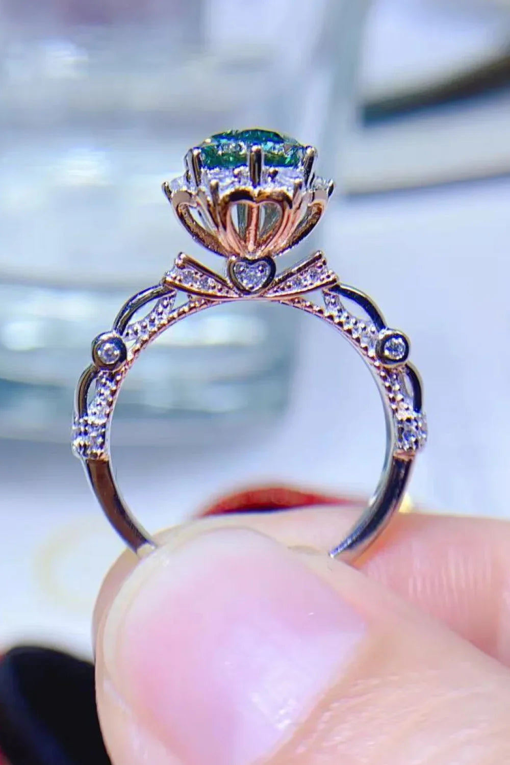 1 Carat Moissanite Ring Giovanna - Sterling Shine Women's Ring Velanci