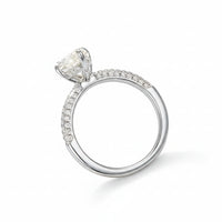Ring Giulia - 2 Carat Moissanite Silver, Platinum-Plated Women's Ring Velanci