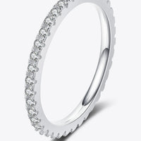 Moissanite Ring Livia - Minimalist Sterling Sparkle Women's Ring Velanci