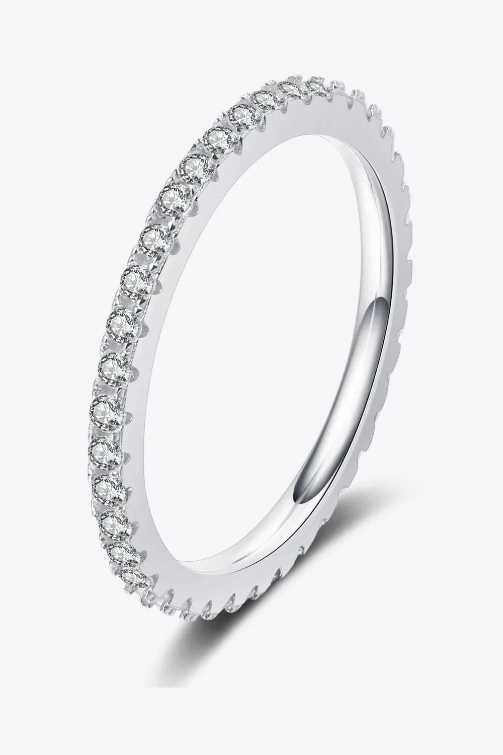 Moissanite Ring Livia - Minimalist Sterling Sparkle Women's Ring Velanci