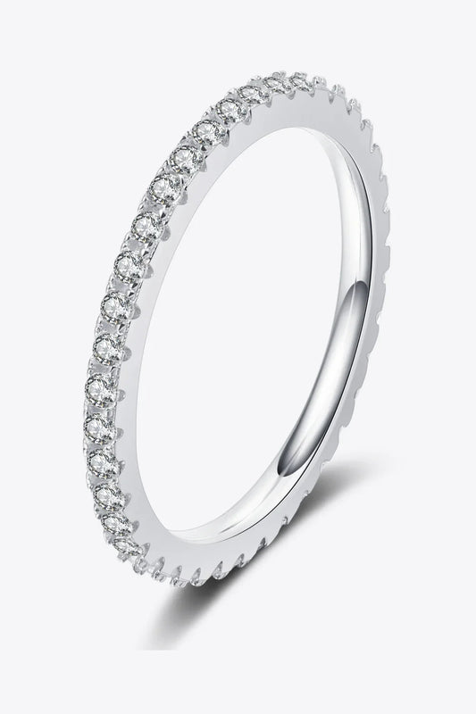 Moissanite Ring Livia - Minimalist Sterling Sparkle Women's Ring Velanci