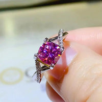 Ring Giulia - Crisscross 1 Carat Moissanite Band Shine Women's Ring Velanci