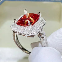 2 Carat Moissanite Ring Giulia - Sterling Silver Shine Women's Ring Velanci