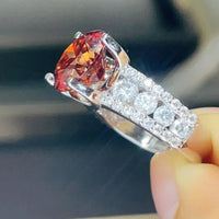 Moissanite Ring Bianca - 5 Carat Sterling Silver Shine Women's Ring Velanci