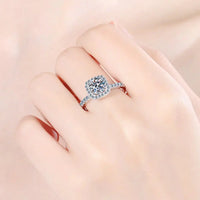 Square Moissanite Ring Giulia - Crisp Brilliance Shine Women's Ring Velanci