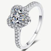 Ring Alessia - 1 Carat Heart-Shaped Moissanite Halo Women's Ring Velanci