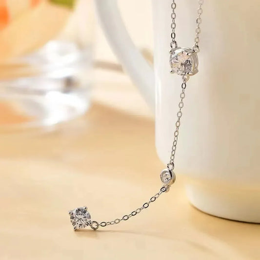 1.5 Carat Moissanite Sterling Silver Necklace Brilliance Velanci