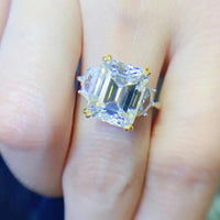 Moissanite Platinum-Plated Ring Chiara - Daily Elegance Women's Ring Velanci