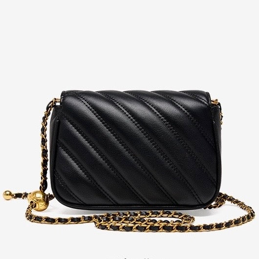 2025 Summer Luxe Genuine Leather Mini Chain Shoulder Bag