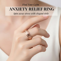 Anxiety Fidget Ring for Men & Women, 925 Sterling Silver Meditation Spinner Ring, Anti Stress Rotating Worry Band Gift for Him Her, Platinum & 18K Vermeil Gold Plated Ring for Women, Comfort Fit Velanci