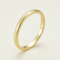 Band Ring 2mm Valentina - 18K Gold-Plated Sterling Silver, Water-Resistant, Comfort-Fit Minimalist Velanci