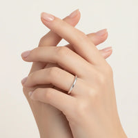 Band Ring Sofia - Womens Ring Minimalist 2mm Rhodium-Plated Sterling Silver Slim Band Velanci