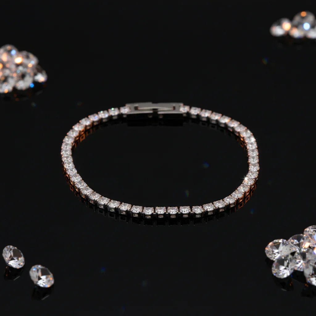 Light Trail Bracelet – CZ Tennis Bracelet (17.5 cm) Velanci