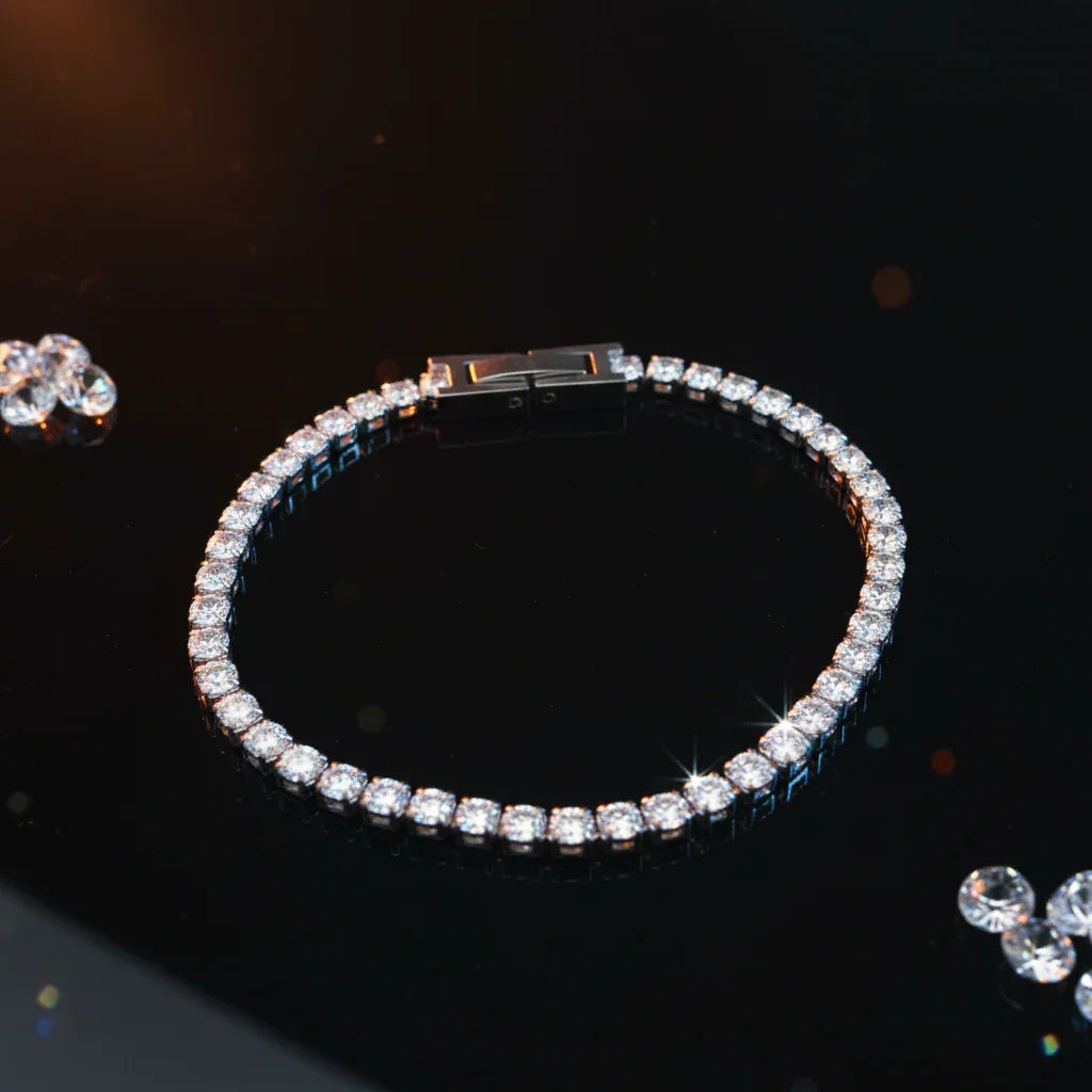 Light Trail Bracelet – CZ Tennis Bracelet (17.5 cm) Velanci