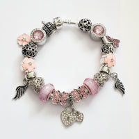 Pandora Inspired Bracelet with Silver Charms Velanci