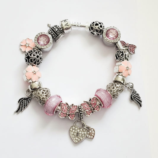 Pandora Inspired Bracelet with Silver Charms Velanci