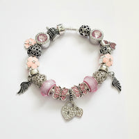 Pandora Inspired Bracelet with Silver Charms Velanci