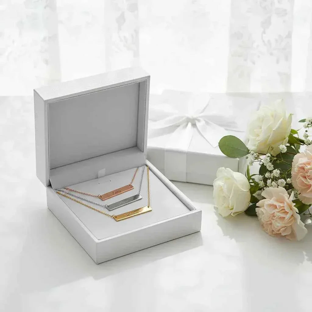 Custom Necklace Bar Pendant – Barra Incisa Personalized Name Necklace Velanci