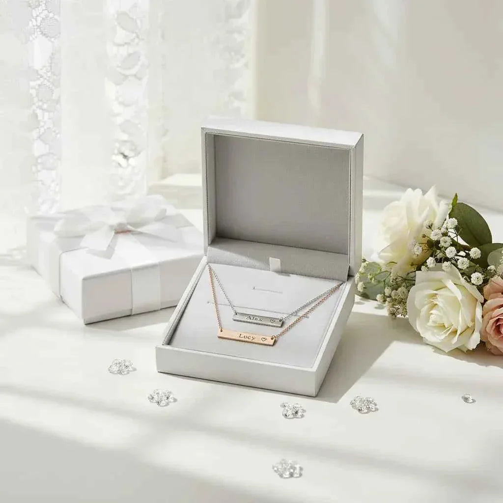 Custom Necklace Bar Pendant – Barra Incisa Personalized Name Necklace Velanci