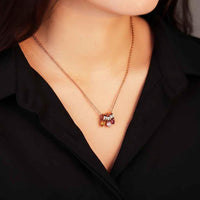 Custom Necklace Birthstone & Name – Gioia di Famiglia Personalized Pendant Velanci