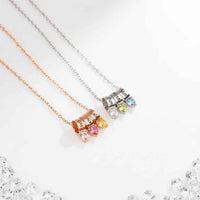 Custom Necklace Birthstone & Name – Gioia di Famiglia Personalized Pendant Velanci