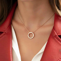 Custom Necklace Eternity Circle – Cerchio Eterno Personalized Pendant Velanci