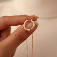 Custom Necklace Eternity Circle – Cerchio Eterno Personalized Pendant Velanci