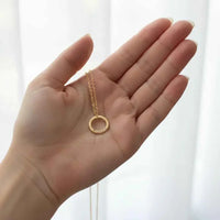 Custom Necklace Eternity Circle – Cerchio Eterno Personalized Pendant Velanci