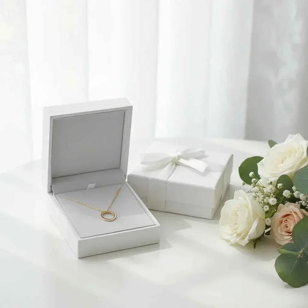 Custom Necklace Eternity Circle – Cerchio Eterno Personalized Pendant Velanci