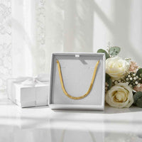 Custom Necklace Herringbone Snake Chain Necklace – Spiga Eleganza Personalized Chain Velanci