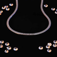 Custom Necklace Herringbone Snake Chain Necklace – Spiga Eleganza Personalized Chain Velanci
