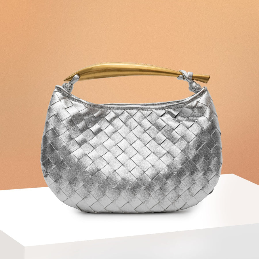 Velanci Genevieve Handwoven Leather Handbag