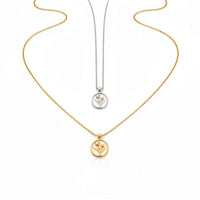 Necklace Alessia Pearl Tulip Pendant - Timeless Everyday Elegance On Gold-Plated Silver Chain Velanci