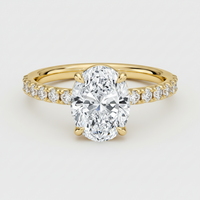 Giulia Womens Ring - Oval 1.8ct Solitaire, 18K Gold-Plated Silver Band, Minimalist Design Velanci