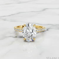Gold Mini Solitaire Ring Bianca Womens Ring Velanci