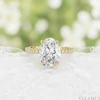 Gold Mini Solitaire Ring Bianca Womens Ring Velanci