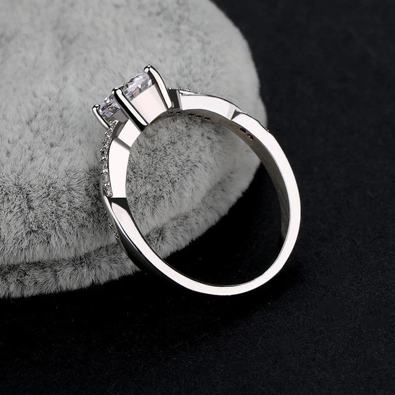 Ring Giulia - Sterling Silver Cubic Zirconia Eternity Band Women's Ring Velanci