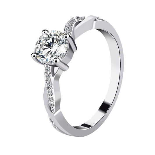 Ring Giulia - Sterling Silver Cubic Zirconia Eternity Band Women's Ring Velanci