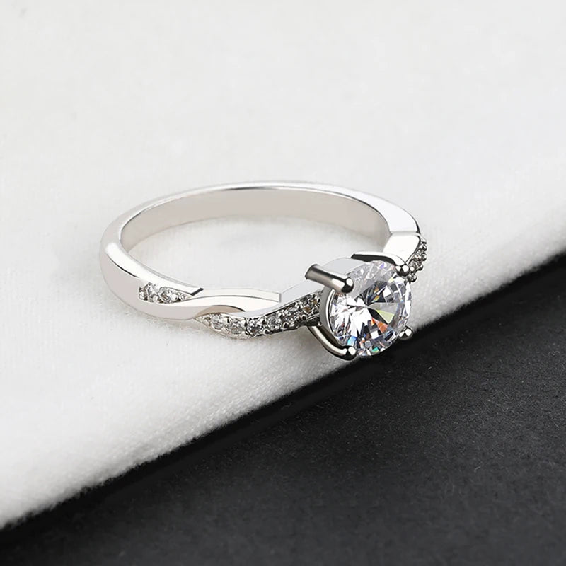 Ring Giulia - Sterling Silver Cubic Zirconia Eternity Band Women's Ring Velanci