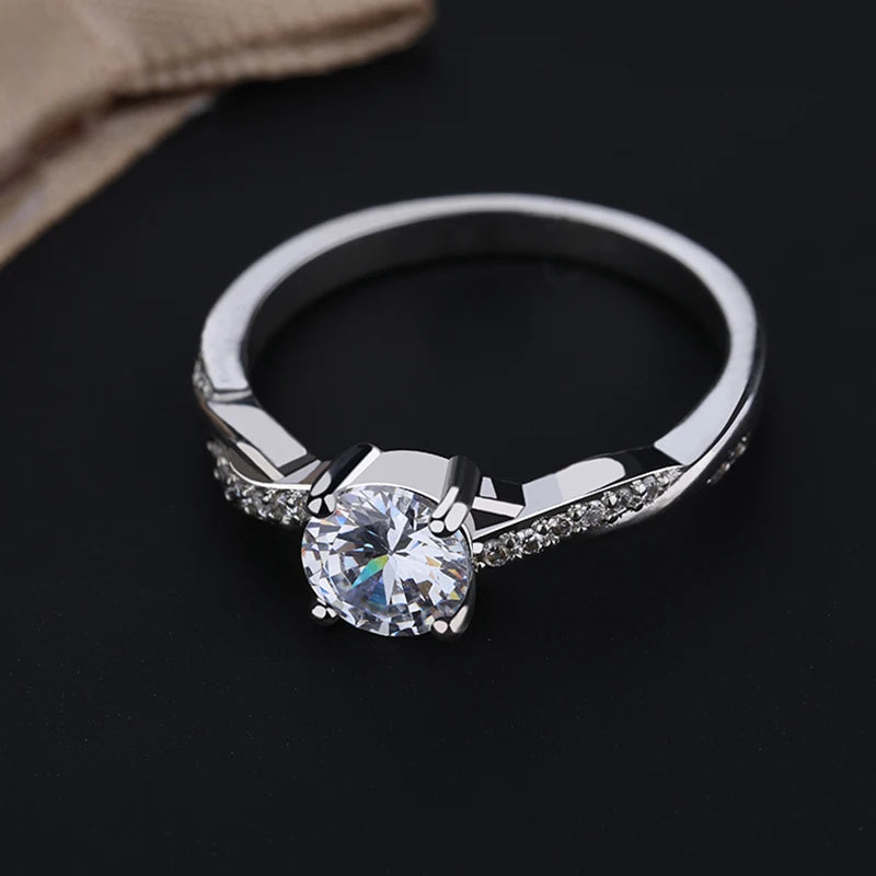 Ring Giulia - Sterling Silver Cubic Zirconia Eternity Band Women's Ring Velanci