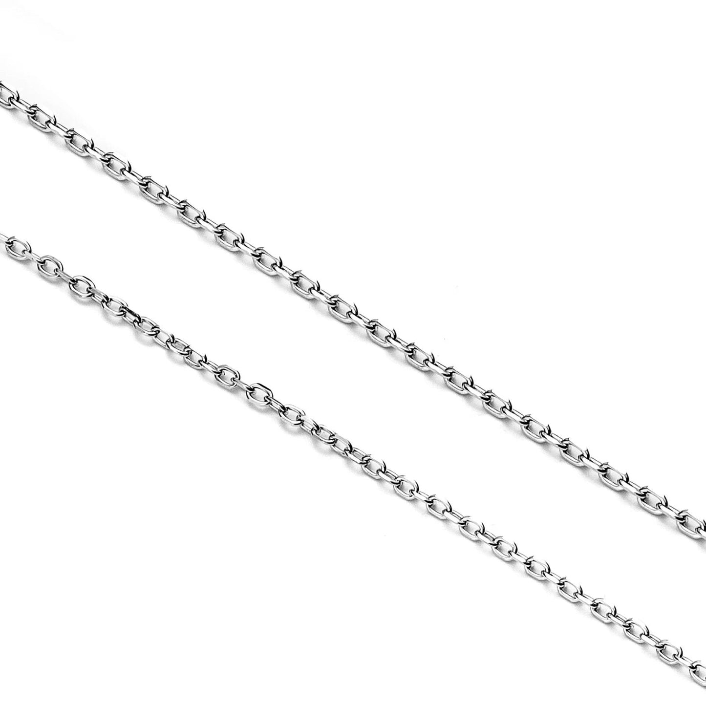 Sterling Silver Chain Francesca - Adjustable 16.5-18.5cm, Rhodium-Plated 925 Silver Velanci