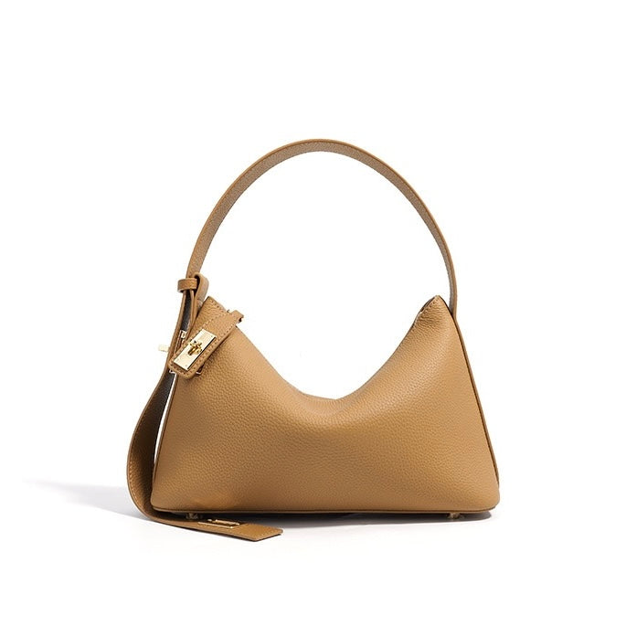 Togo Leather Signature Crossbody Dumpling Bag
