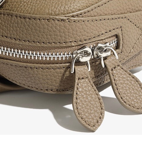 Top Grain Leather Elegant Baguette Handbag